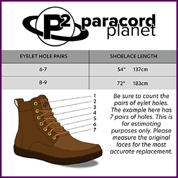 Heavy Duty 550 Paracord Boot Laces - 54" or 72" Work Outdoor Survival - Picture 6 of 6